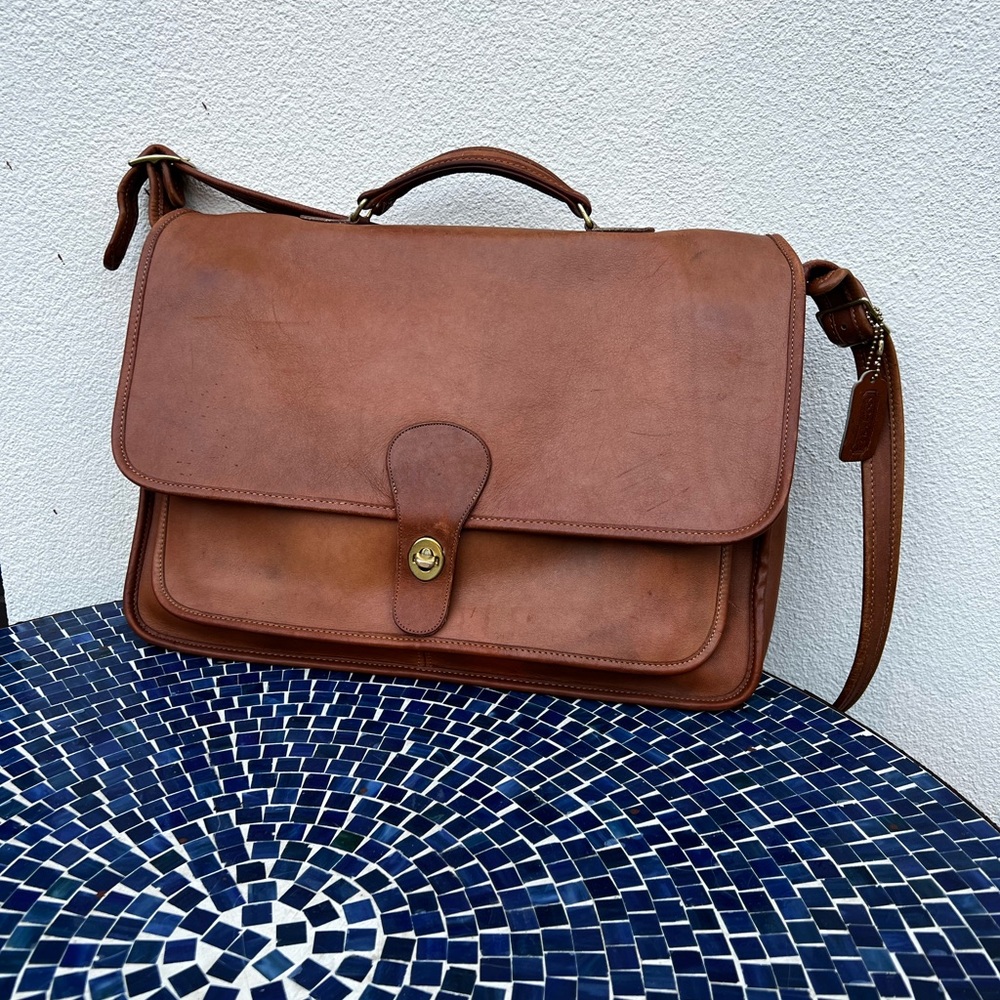 Vintage Coach Metropolitan Briefcase in British Tan